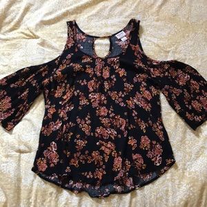 Black floral top